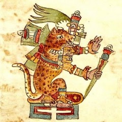 Imagem tirada do Códice Dresden, mostrando um Cavaleiro da Ordem dos Tigres