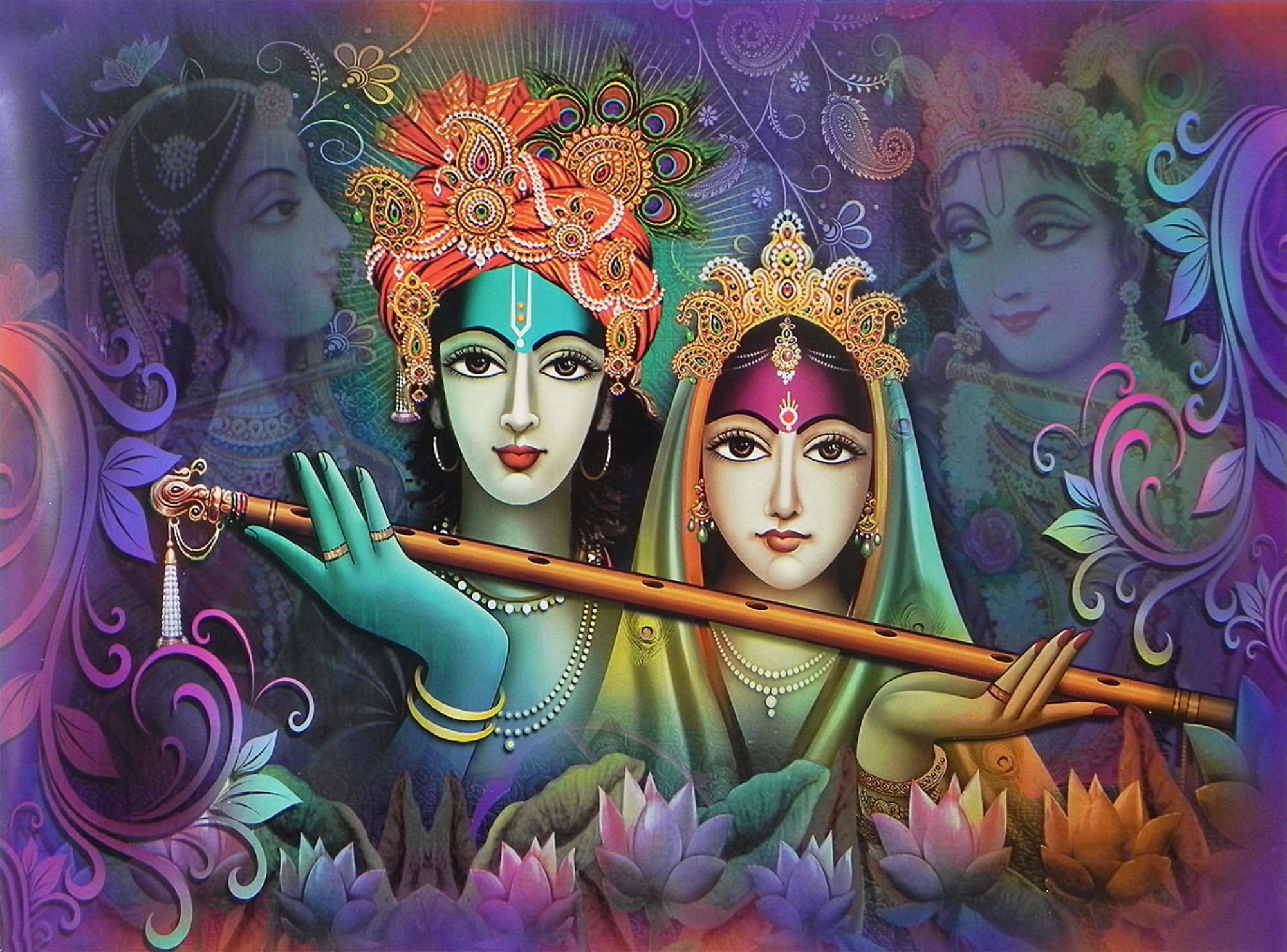 Radha e Krishna, o casal sagrado da Índia, que personifica o ideal de todos os casais
