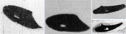 As fotos tiradas por William Rhodes de um UFO, que começou a voar em alta velocidade