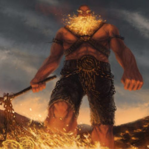 O grande deus do vulcão Vesúvio
